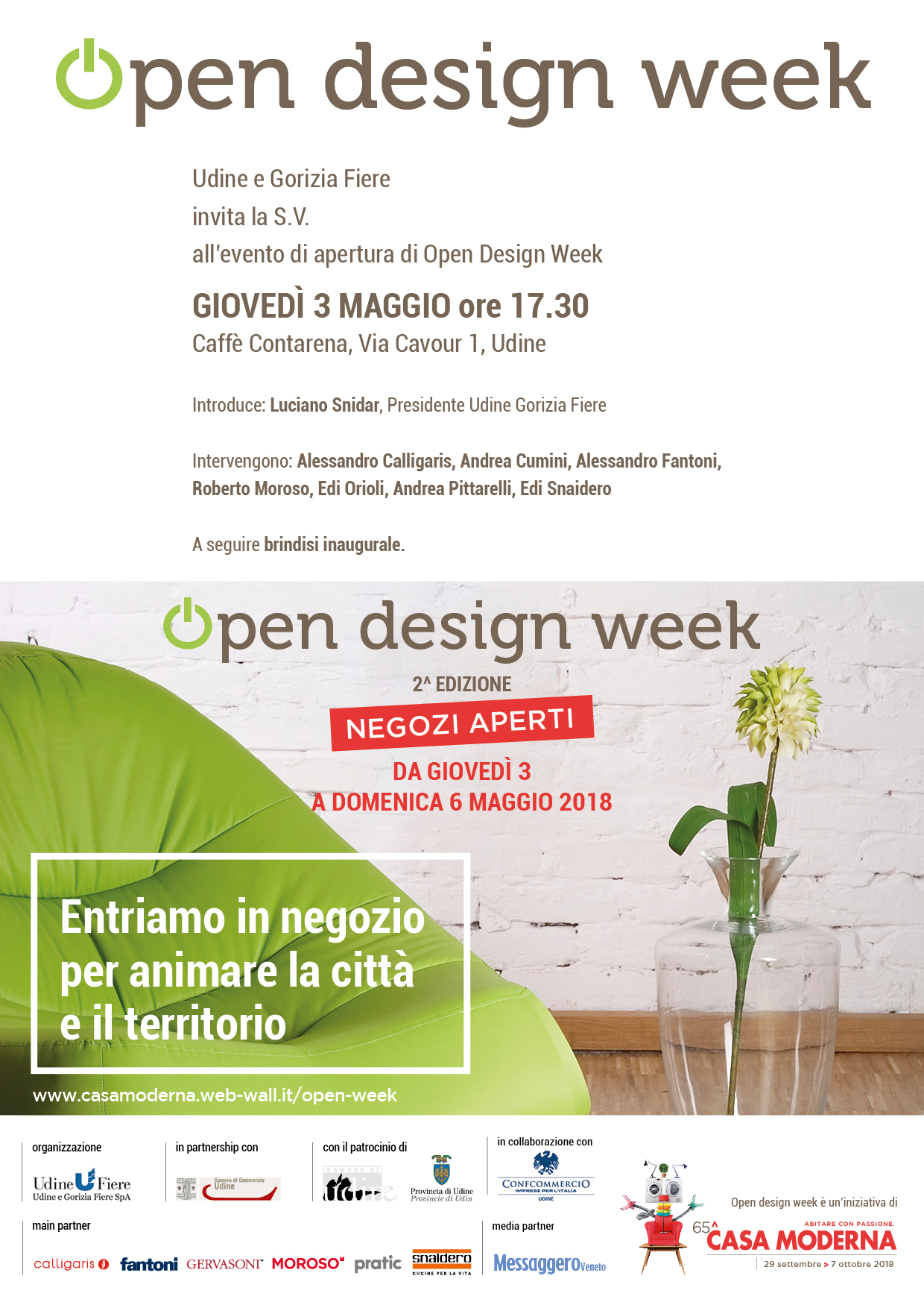 Open Design Week 2018 Invito Evento Apertura